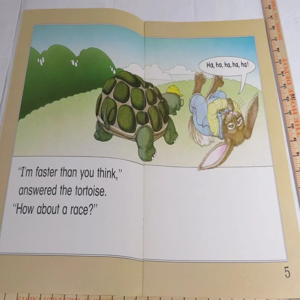The Hare and the Tortoise (almost 2 feet tall) with (4) student story books